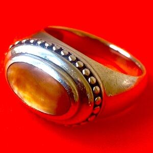 SHA sterling silver MOP mother of pearl ring